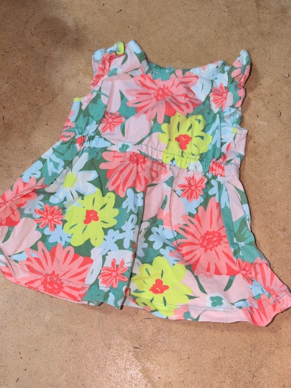 ❤️‍🔥10/$10❤️‍🔥 Baby Girls Carter's Floral Ruffle Sundress Dress Size 3M